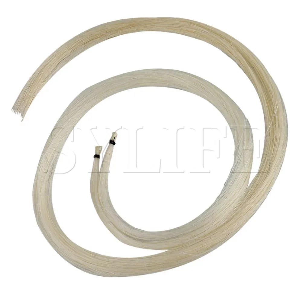 2 Hank 32inch Mongolian Violin/Viola Bow Hair Horsehair White