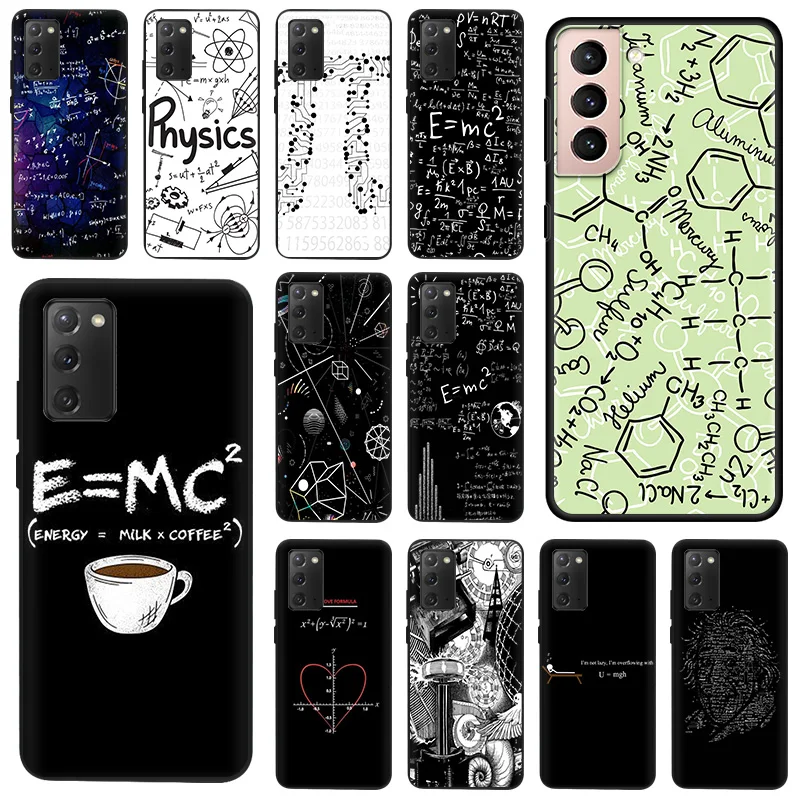 Phone Case For Samsung S22 5G S21 Ultra S20 FE S10 E Plus Physics Science Mathematics Formula Soft Cover For Galaxy S9 S8 S7 A91