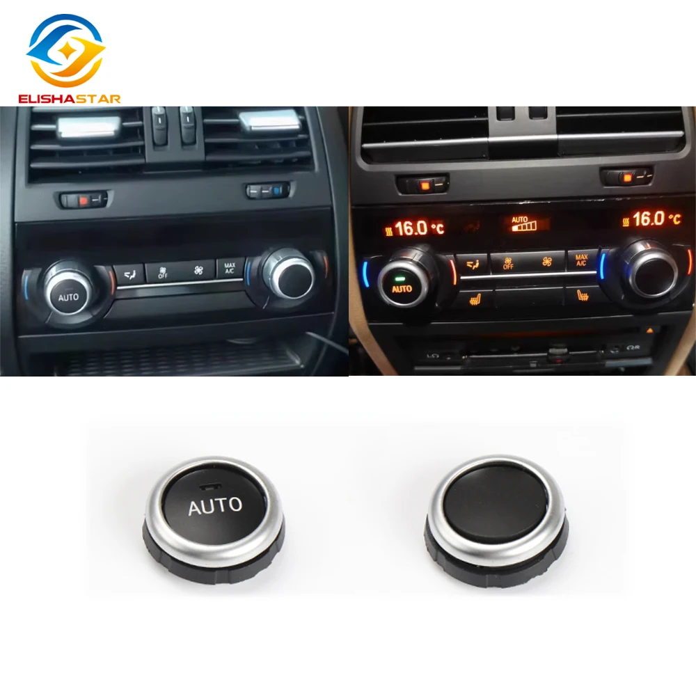 For BMW 5 6 7 Series F10 F06 F07 F02 Car Rear A/C Rotation Control Knob Button Air Conditioning Adjust Knob Cover Accessories