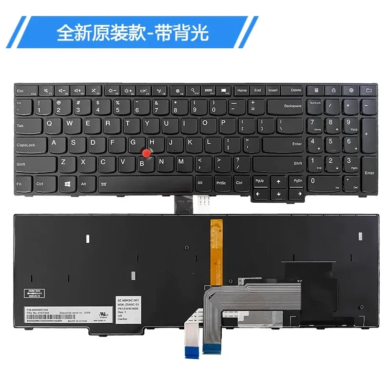New Keyboard for Lenovo ThinkPad S5 S5 2nd Generation E560P Black