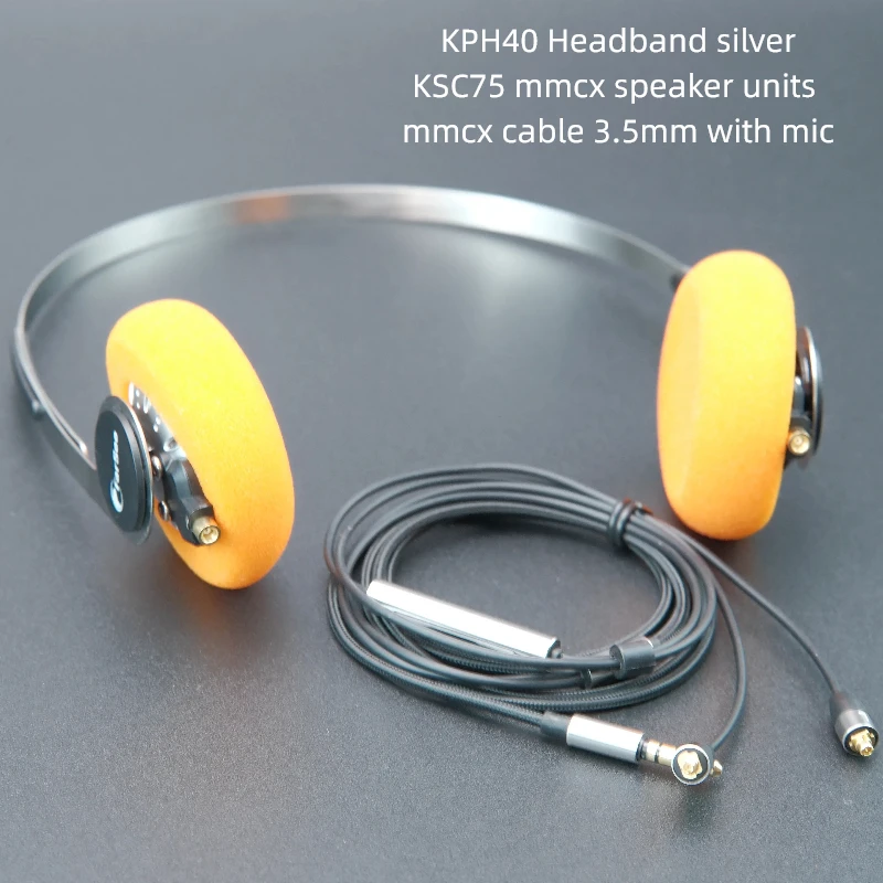 Farsoo KPH40 Headband on the Ear Headset with KSC75 MMCX HiFi