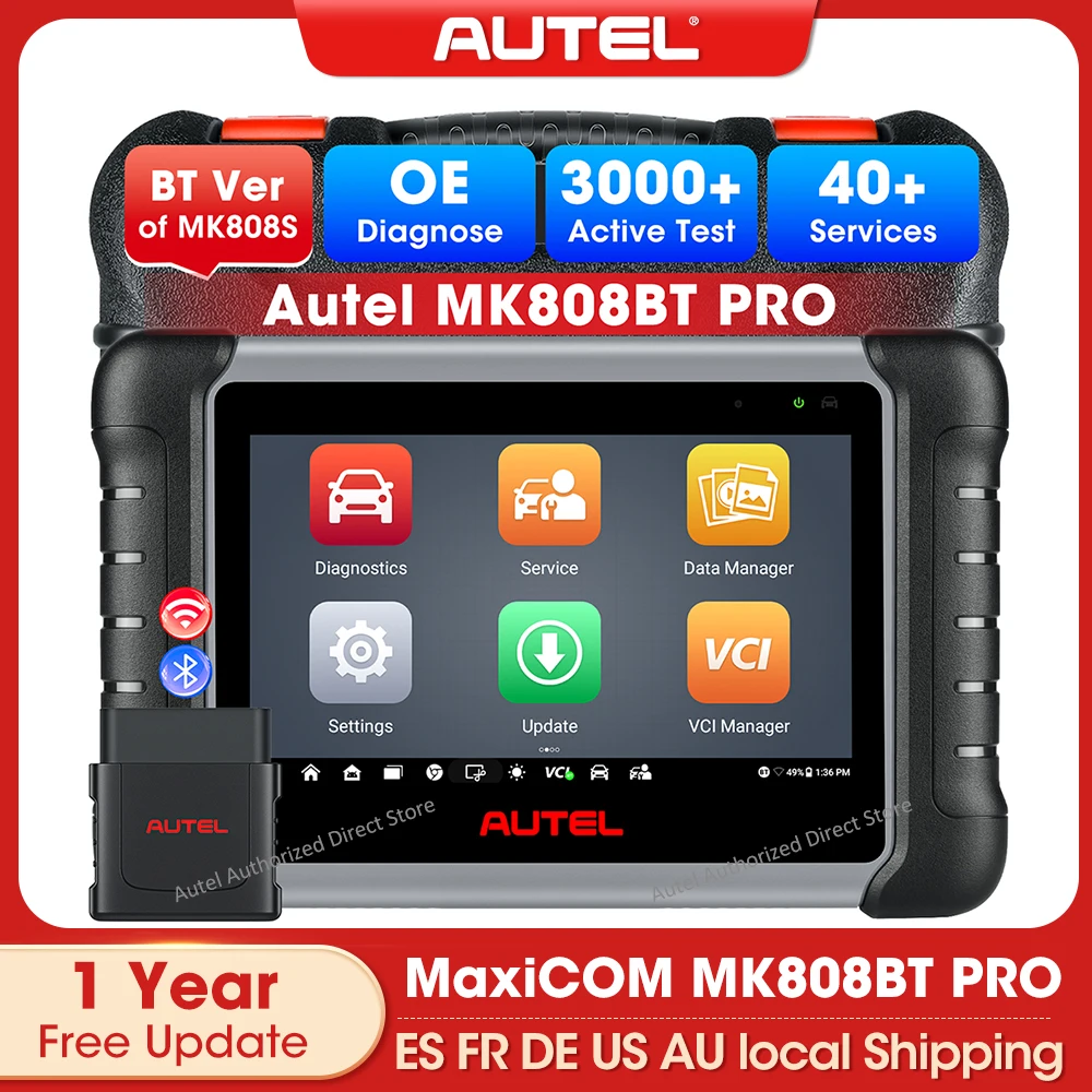 Autel MaxiCOM MK808BT PRO OBD2 escáner herramienta de escaneo de diagnóstico de coche Bluetooth Automotivo escáner… — oferta en AliExpress