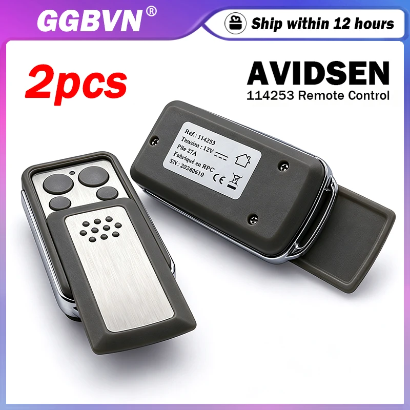 AVIDSEN 114253 Gate Remote Control Replace For AVIDSEN 104257 104250 104251 104350 104700 654250 Garage Gate Control Transmitter