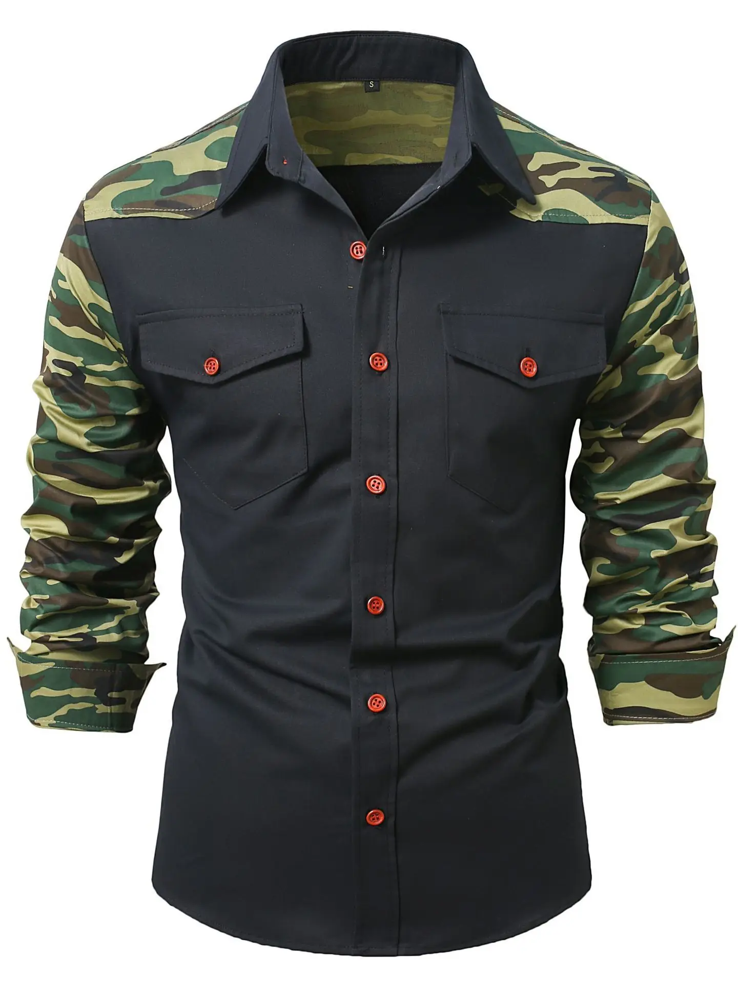 

Уличный камуфляж Long Sve irt, мужская повседневная цветная блузка Faion Blo Cotton irt, дышащая, влажная, ng, свободная посадка