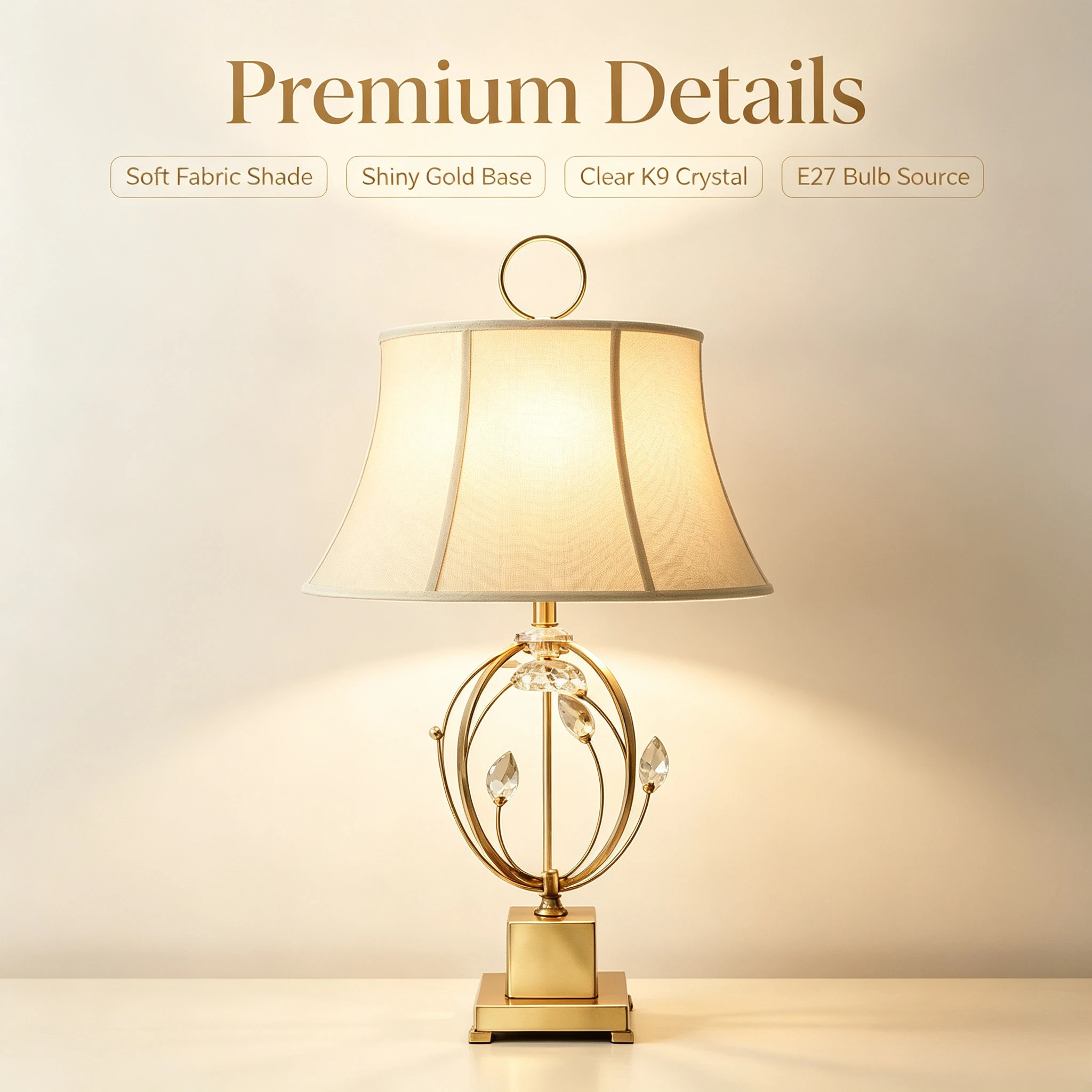 Nordic Classical Luxury Crystal Table Lamp Bedroom Beside Led Lights Study Book Illumination Living Room Decoration CE Certified