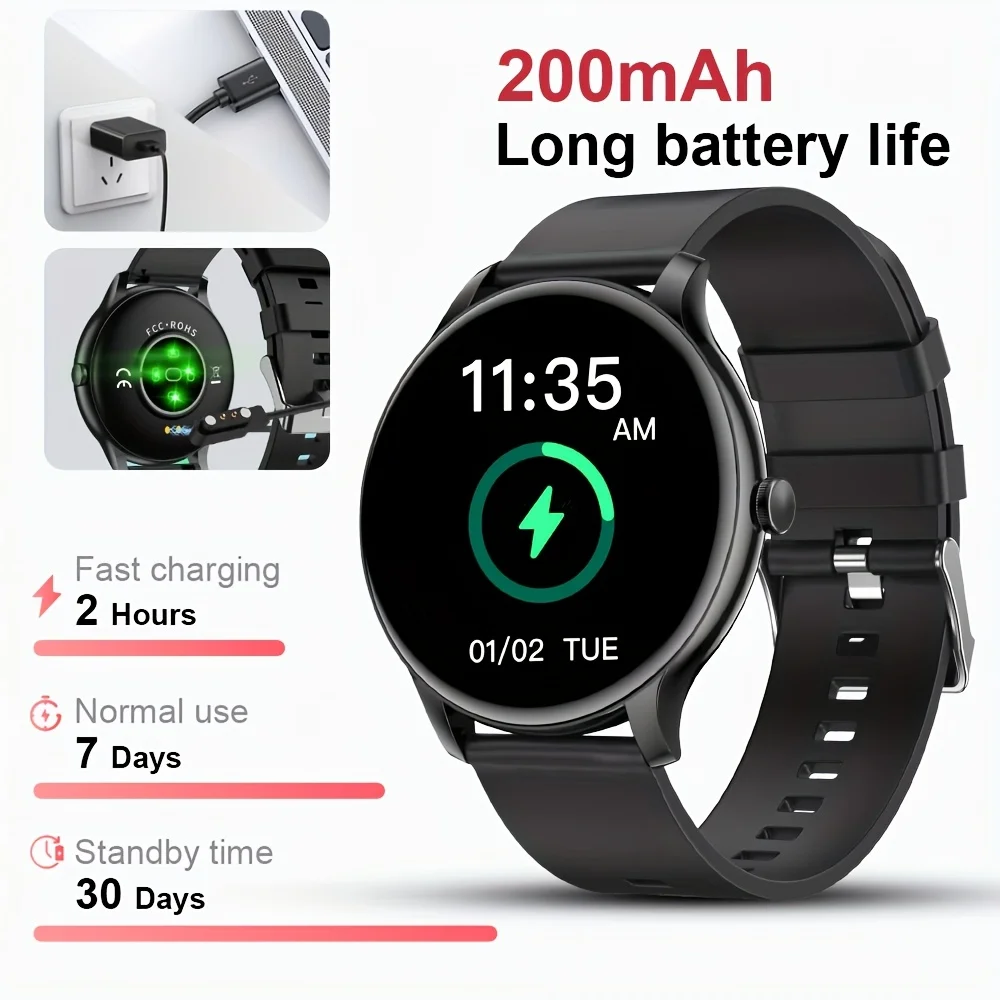 LXASFIT 2025, neue Smartwatch, Herzfrequenz, Schlaf, Gesundheitsmonitor, Bluetooth, Sprechen, Damen-Sport-Smartwatch für Android IOS – Detail 8