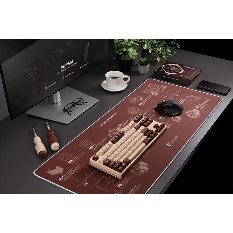 Noctua NP-DM3 20-Year Anniversary Desk Mat,Exquisite fabric with wear-proof printing, stitched edges, rubberised bottom