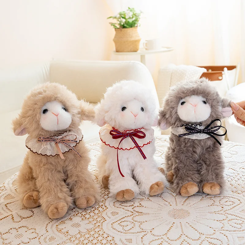 

Kawaii Sheep Plush Toy 24/35/50cm Cute Cartoon Fluffy Soft Stuffed Animal Sleeping Pillow Companion Home Decor Kids Gift