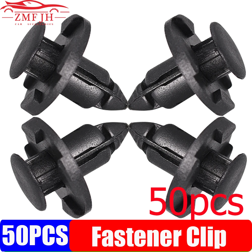 50 sztuk/zestaw Auto zderzak błotnik Push 8mm nit ustalający plastikowy klips mocujący samochód do uniwersalnych nitów samochodowych