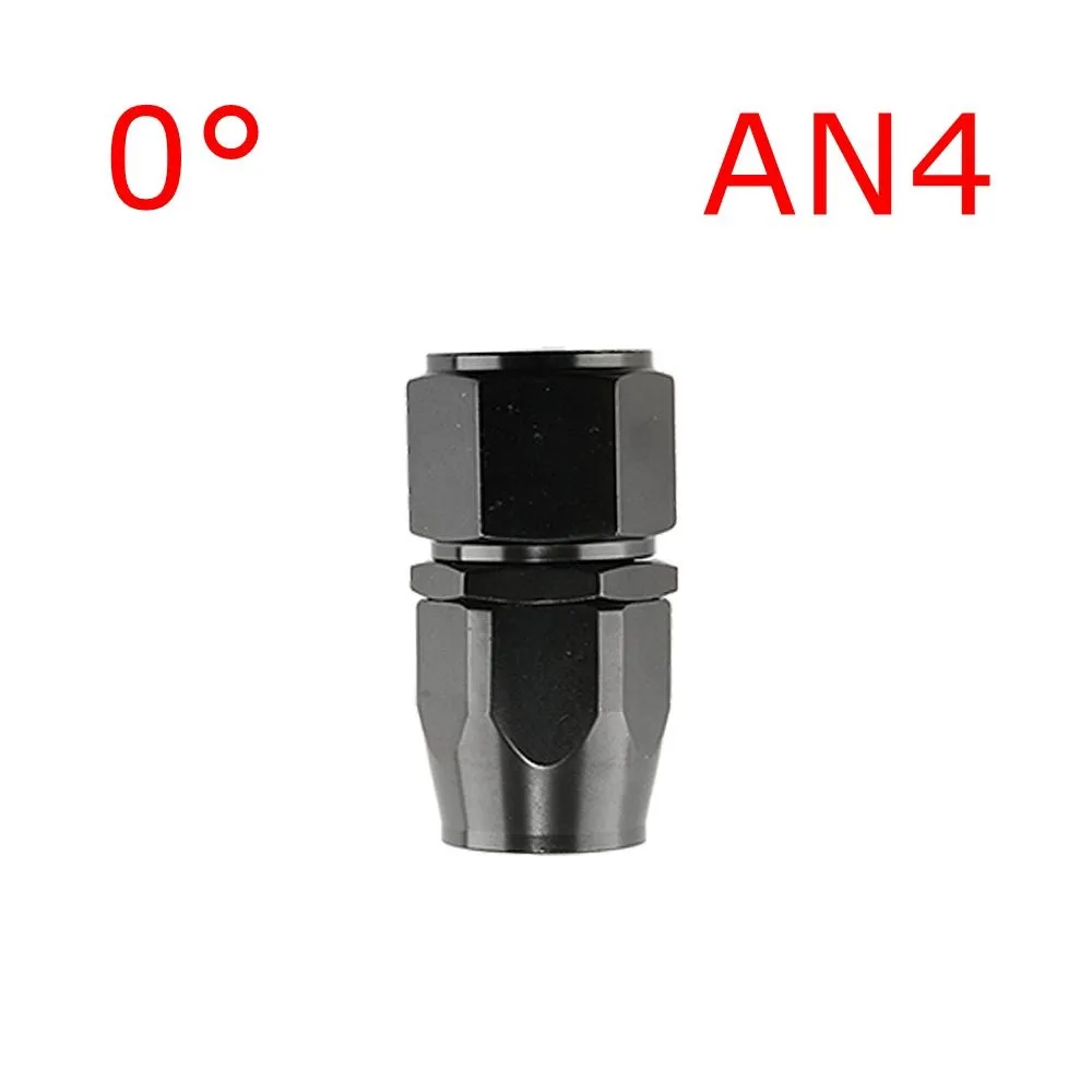1 stück AN4/6/810/12 Gerade 0 °/45 °/90 °/180 ° Grad aluminium Swivel Schlauch End Fitting Adapter Öl Kraftstoff Linie NPT STECKER Schwarz