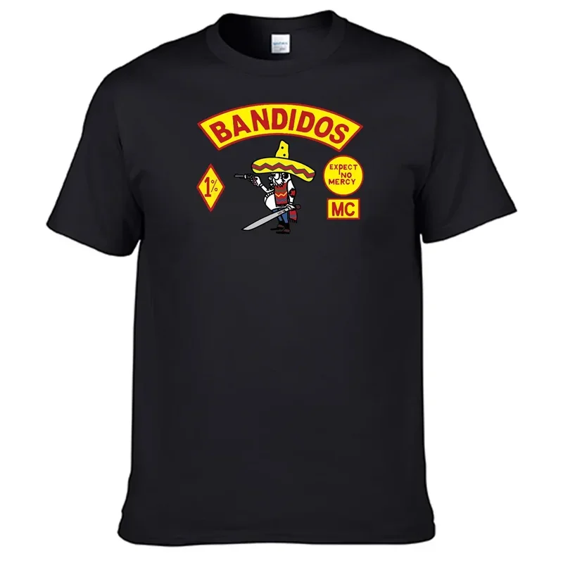 Motorcycle club Bandidos MC T shirt 100% cotton men shirt N05
