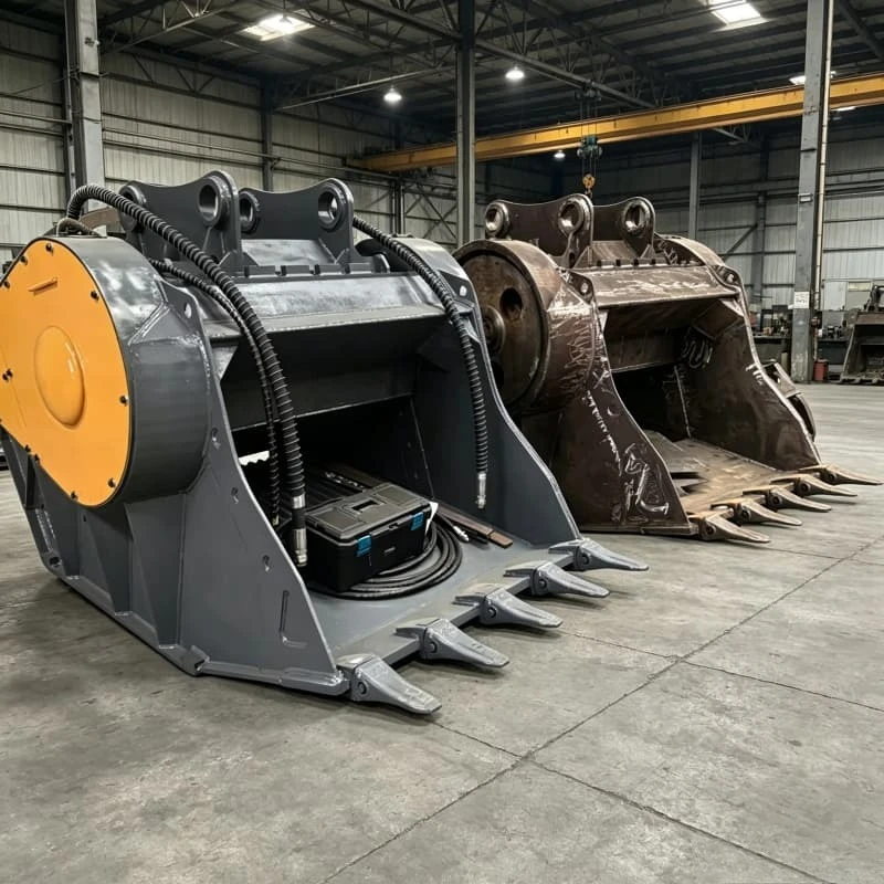 Wear-resistant Jaw Crusher Bucket for 12-22T Excavators High Impact Energy for Rock Concrete Quarry Mining Projects Customized