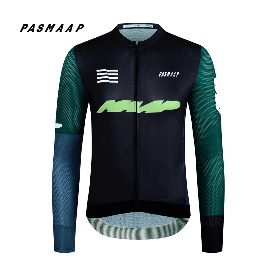 

2024 PASMAAP Cycling Jersey Long Sleeve Pro Team Jersey MTB Road Bike Clothing Maillot Ciclismo Hombre Breathable Bicycle Shirts