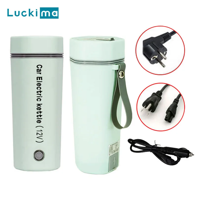 New Portable 12/24V Car Traveling Heating Cup 110/220V Home Smart Water Heater Smart Touch Thermos Water Bottle Gift Idea