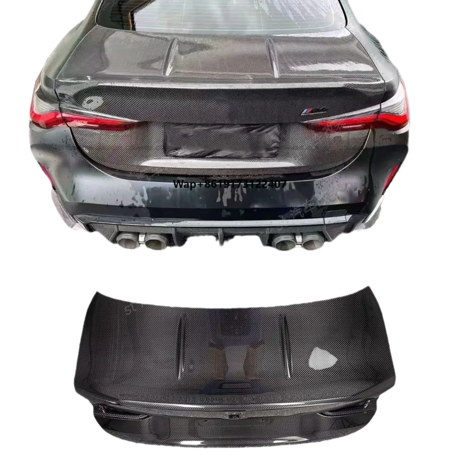 

Dry Carbon Fiber CSL Style Rear Trunk LID Cover for M2 M3 M4 G80 G82 G83 G87 Rear Spoiler Trunk Cover