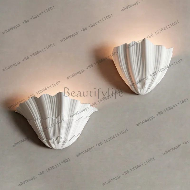 French plaster hotel bedroom bedside model room stairs aisle luminous object