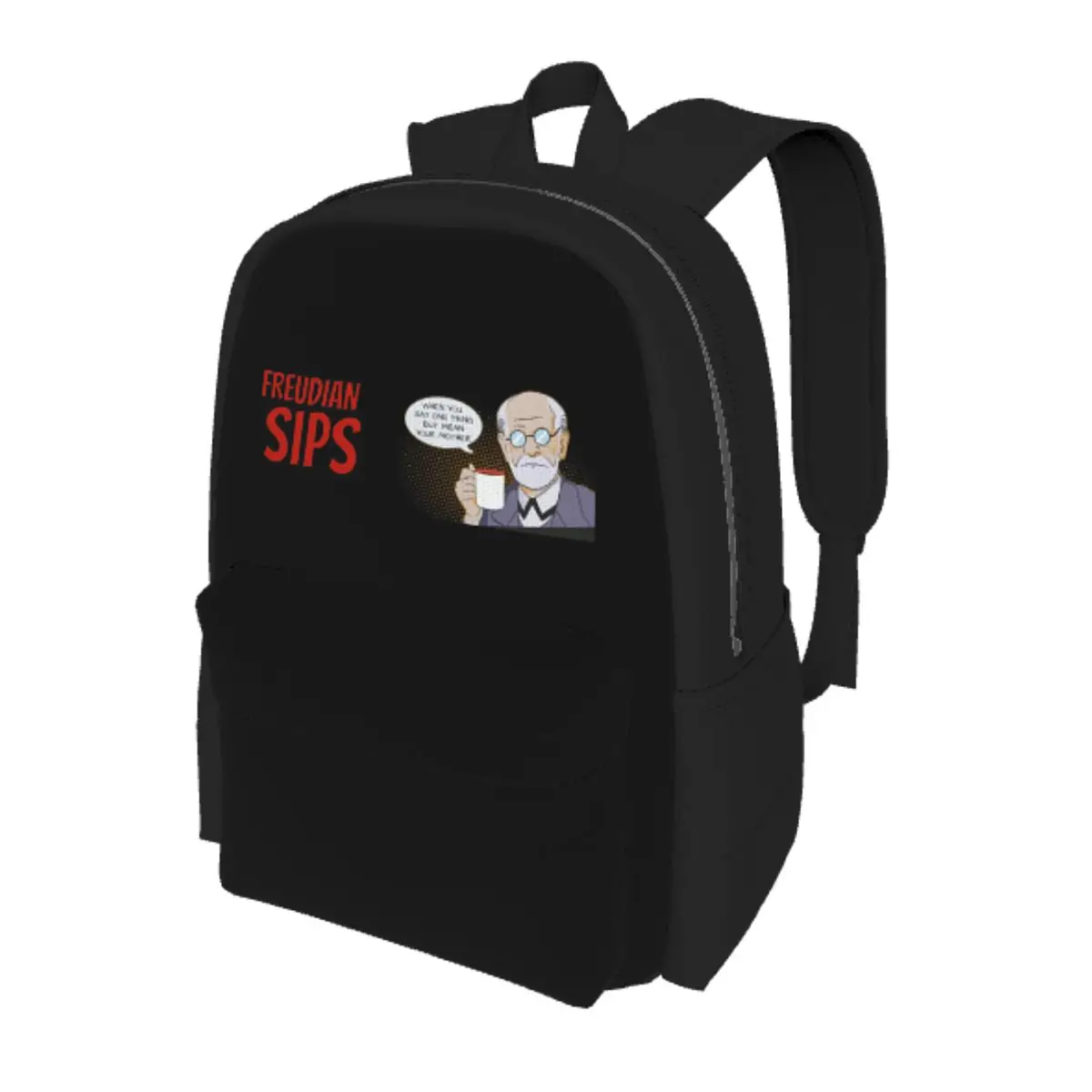 

Freudian Sips- Psychology Design Student Backpack School Bag Hiking Travel Daypack for Men Women Bookbag Shoulder Bags