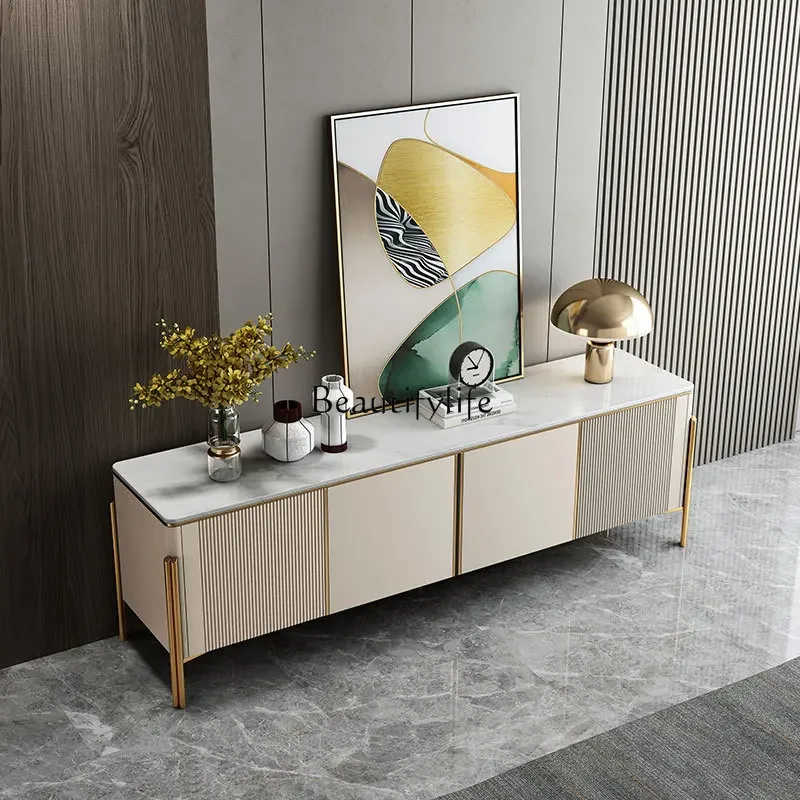 

FG40*Light luxury TV cabinet coffee table combination simple modern senior living room