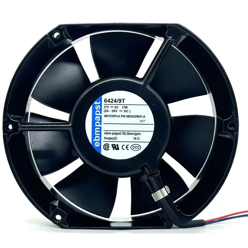 For Original German papst TYP 6424/9T 24V 27V 17W 172 * 150 * 51 three-wire aluminum frame fan