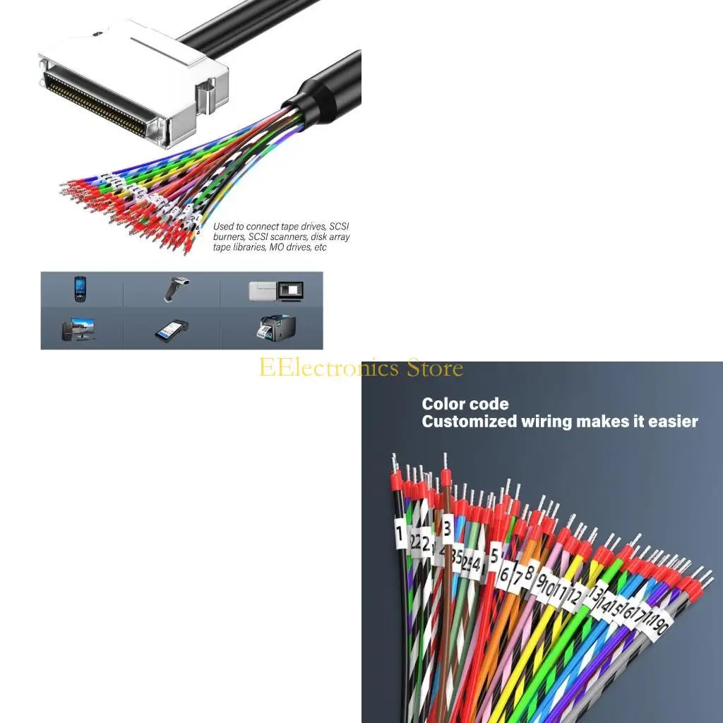 

B03C Разъем сервокабеля для подключения SCSI CN14P CN20P CN26P CN36P CN50P CN68P Secure