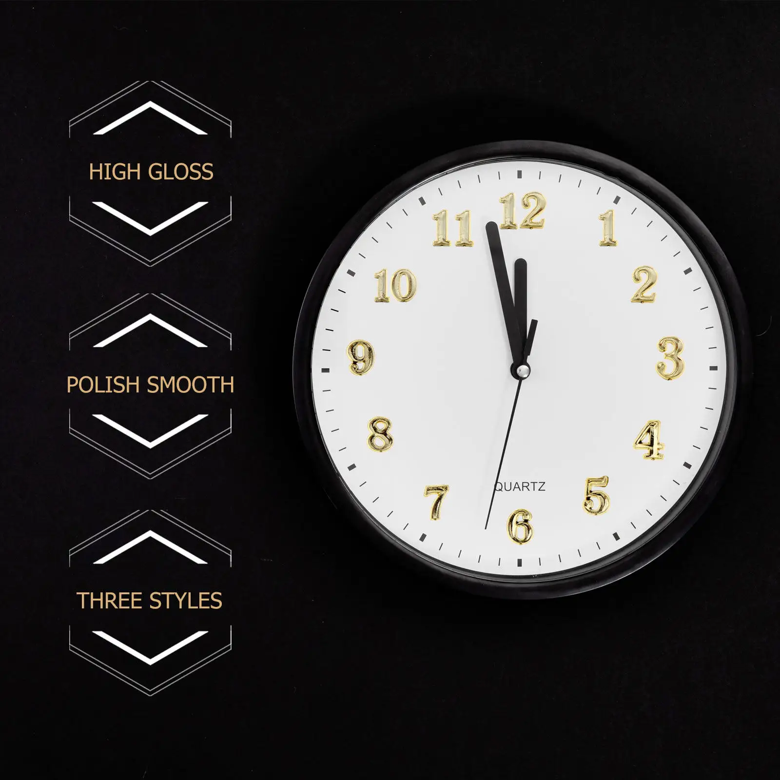 6 Pcs Clock Number Label Numeral Kit Numbers Accessories Black Roman Wall Numerals Labels
