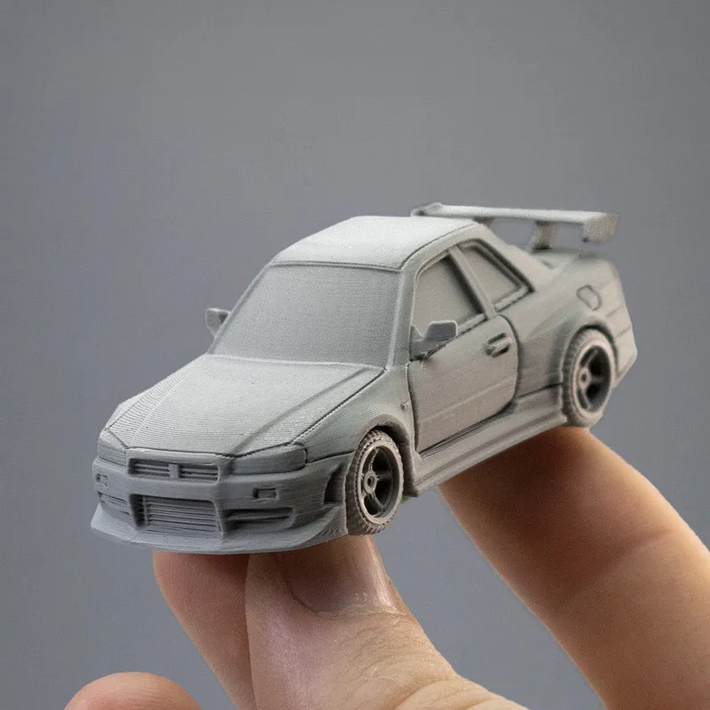 1/64 Scale GT-R Car Model 3D Printing Miniature DIY Assembly Kit Educational Toy for JDM Car Enthusiasts Desktop Gift Home Decor