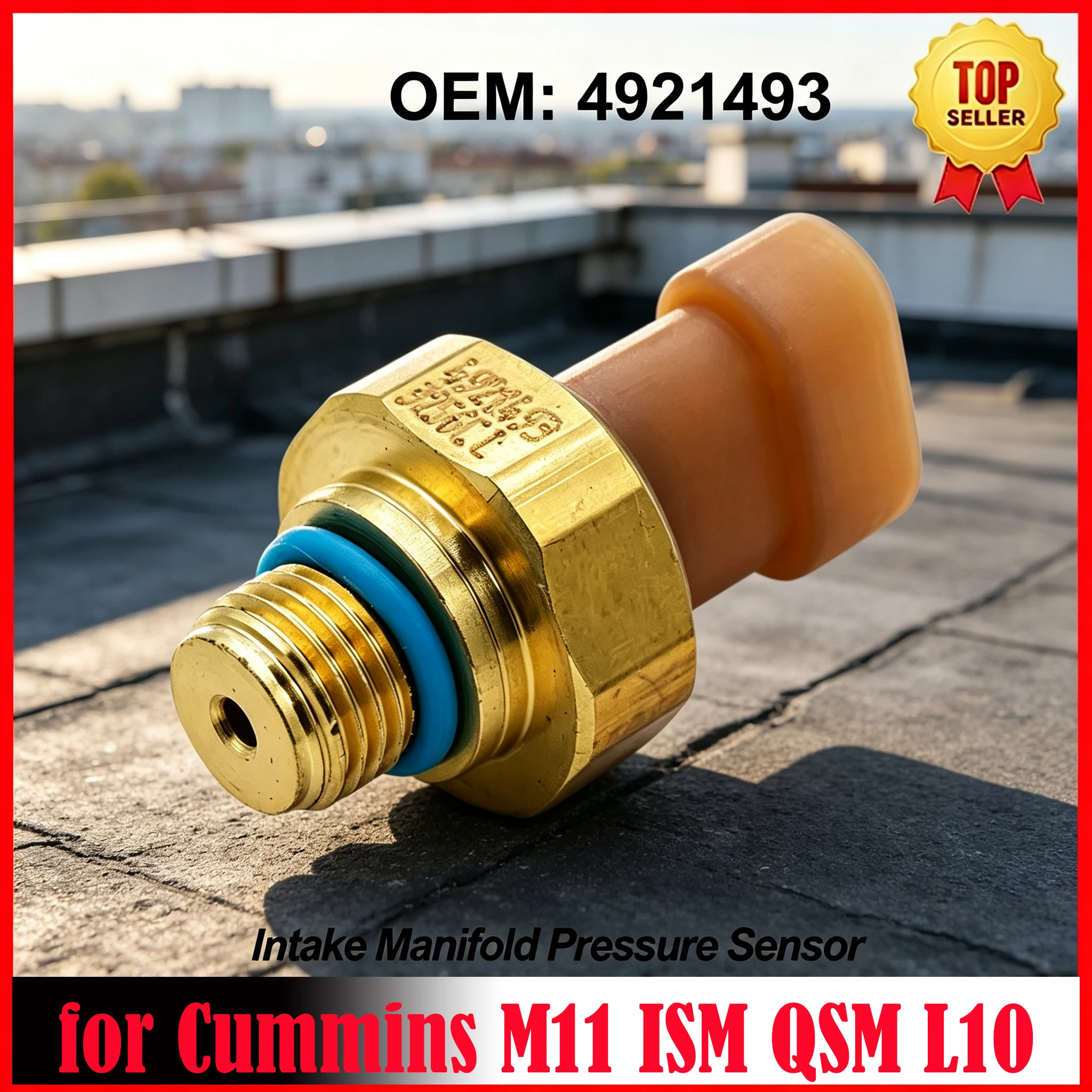 

(MAP) Manifold Absolute Pressure Sensor 4921493 for Cummins Engine M11 ISM QSM L10 3330141 904-7133 Boost Pressure Temperature