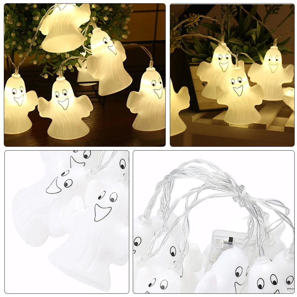 1Pcs Ghost String Light Halloween Light String Party Decorations Low Power Consumption Long Service Time Halloween Ghost Lantern