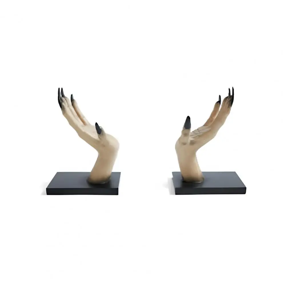 Witchy Home Accents Spooky Witch Hand Bookends for Home Decor Halloween Room Decor Figurine Book Stand for Shelves for Office