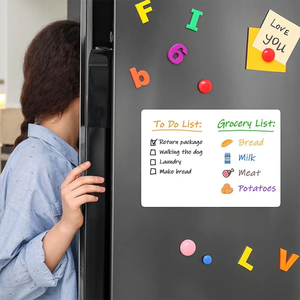 

Multi-functional PET Magnetic Whiteboard Writable Reusable Refrigerator Magnet Removable A3/A4/A5 Memo Message Board Home