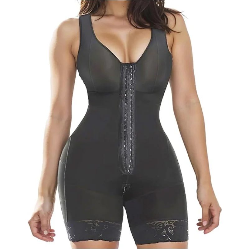 

GUUDIA Fajas Colombianas Tummy Control Shapewear Zipper Crotch Butt Lifter Full Body Shaper Post Surgery Compression Grament