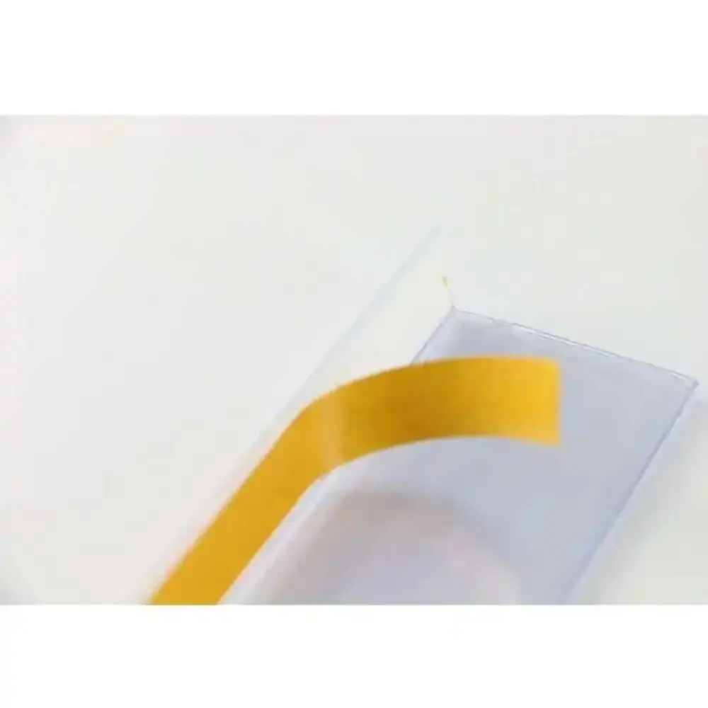 4 * 10 cm selbstklebende Kunststoff-Hängelaschen für den Einzelhandel, Waren-Preisschild-Halter, Etiketten-Display-Streifen