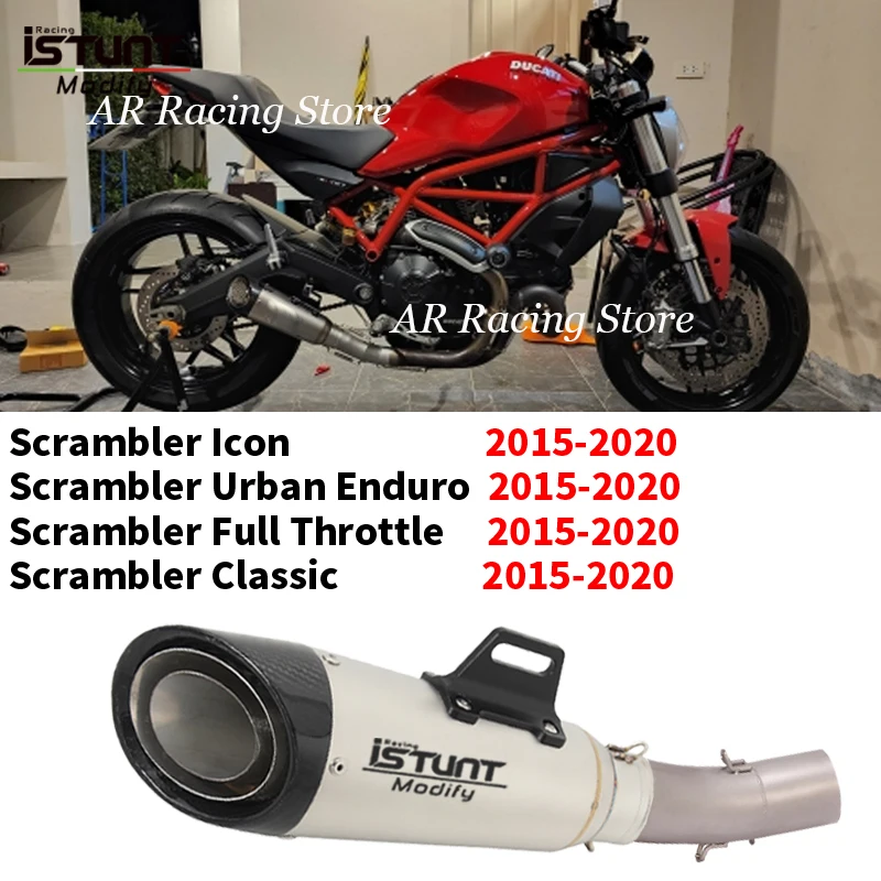 Motorcycle Exhaust Escape Moto Modified Muffler DB Killer Slip On For DUCATI Scrambler 800 2015-2020 Monster 797 2017-2020