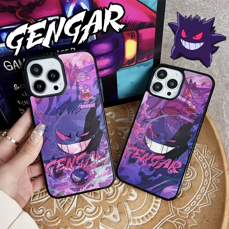

Gengar Gastly Haunter Magnetic Wireless Charge Magsafe Case for iPhone 13 14 Pro 15 16 Promax New Grating Anime Protective Cover