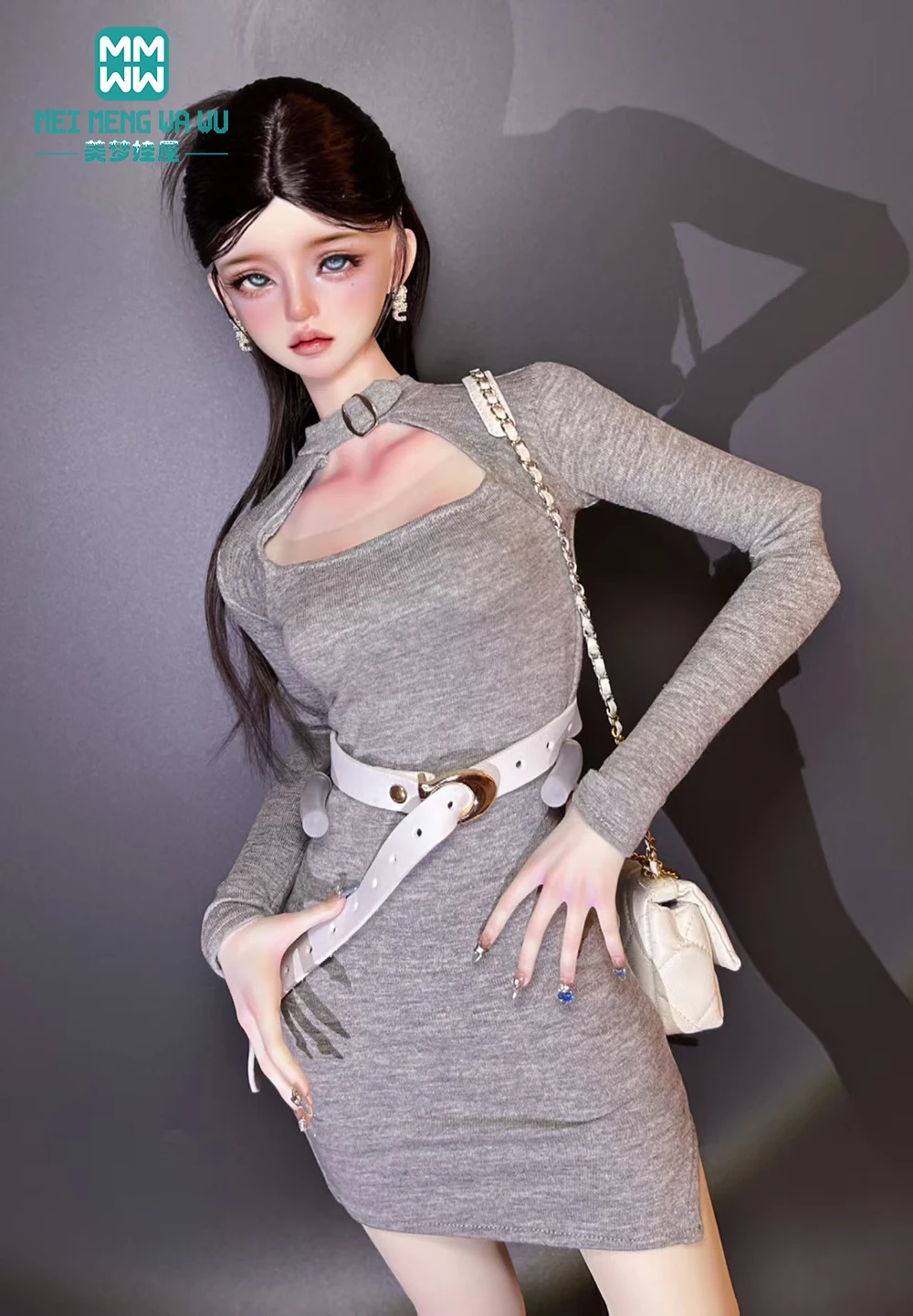 Se encaixa 58-60cm 1/3 bjd dd sd mini moda fivela de metal camiseta brinquedo presente da menina