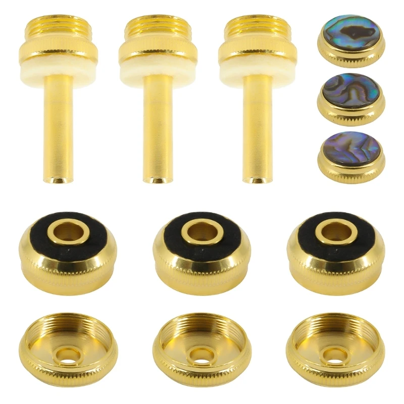 

12Pcs Trumpet Buttons Trumpet Part Button Buckle Press Cover Musical Instrument Button Trumpet Piston Button Component 69HD