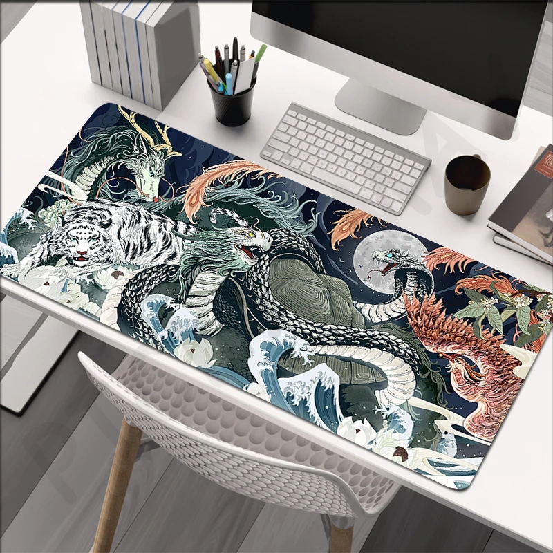 Chinese Illustration Mouse Pads Gaming Mousepad Gamer Mouse Mat Keyboard Mats Desk Pad Mousepads XXL 90x40cm For Computer