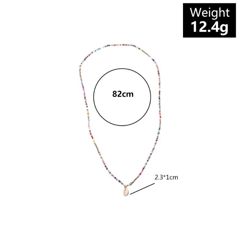 Artystyczny wielowarstwowy ręcznie robione koraliki łańcuch modne naszyjniki kolorowa wisiorek z muszli biżuteria dla kobiet akcesoria prezent