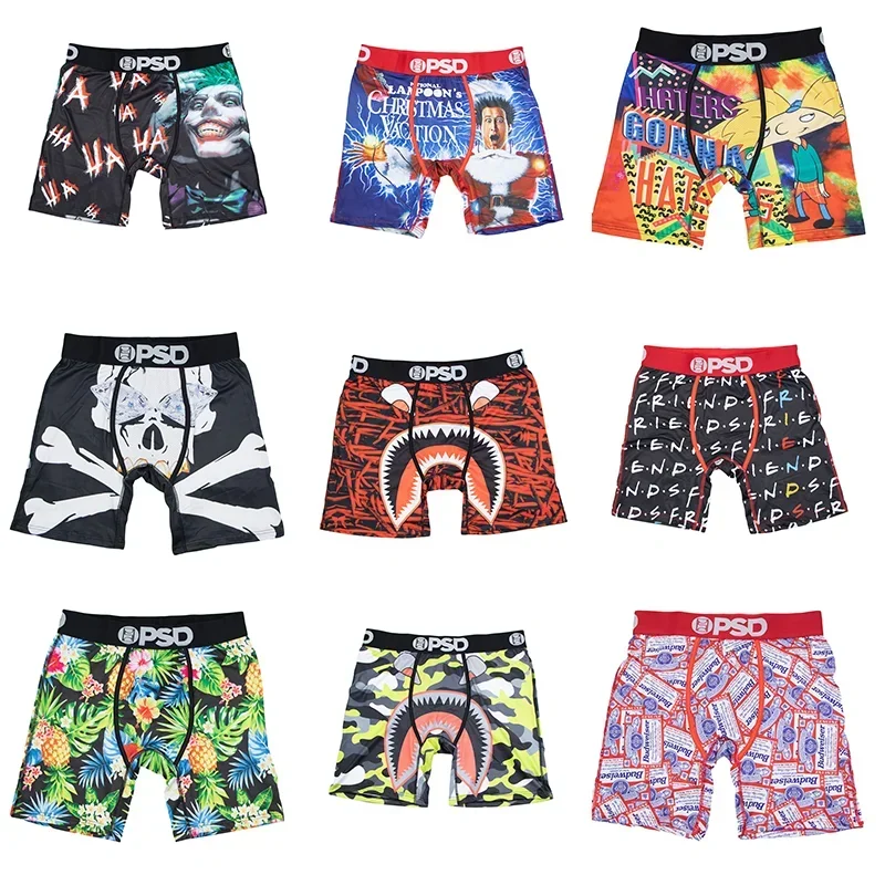 1Pcs Sexy Men Underwear Boxershorts Fashion Printed Man Underpants Panties Breathable Men Innerwear Cuecas Mens Boxer Underwear