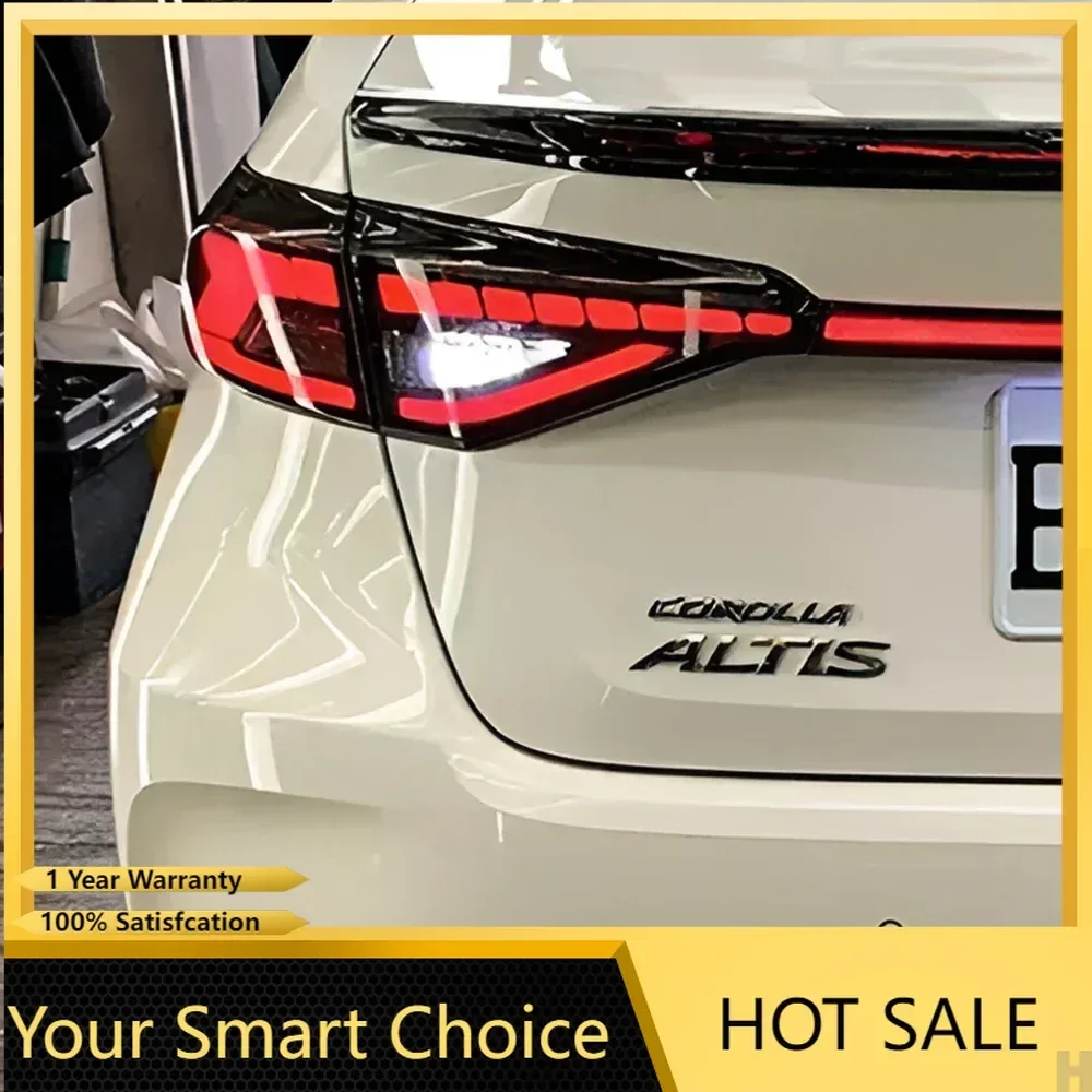 

Car through Taillight Assembly for Toyota Corolla 2019-2023 Led Auto Back Lamp Upgrade Dragon Scale Fog Brake Signal Accessories