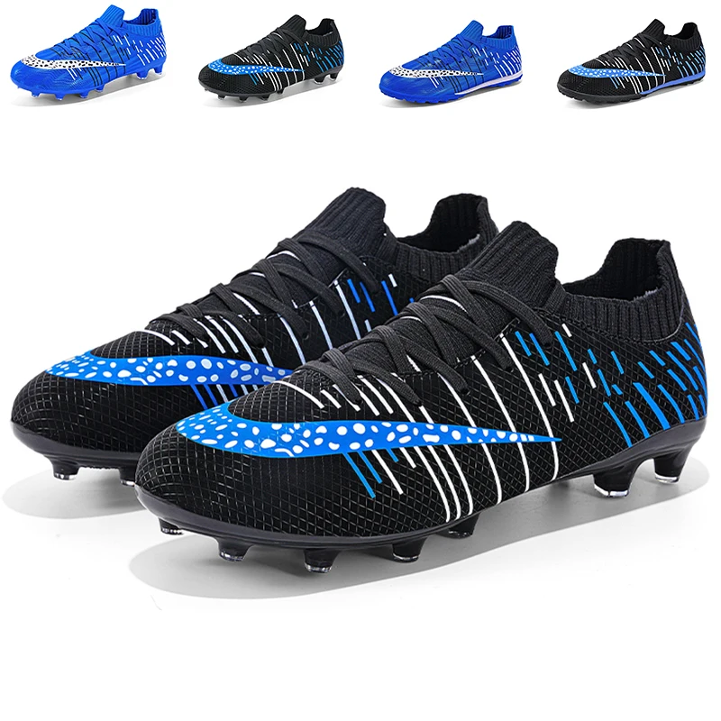 Chaussures de football professionnelles pour hommes, chaussures de football pour enfants, chaussures d'entraînement de football de gazon coordonnantes, baskets de sport en plein air