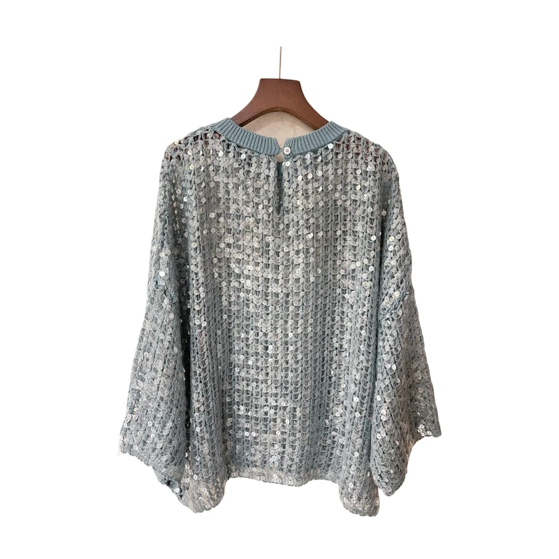 26 Heavy Handmade Scale Casual Sweater Top Quality Lightweight Sweater Czenititreide Top Dames Cotton and Linen AF1643