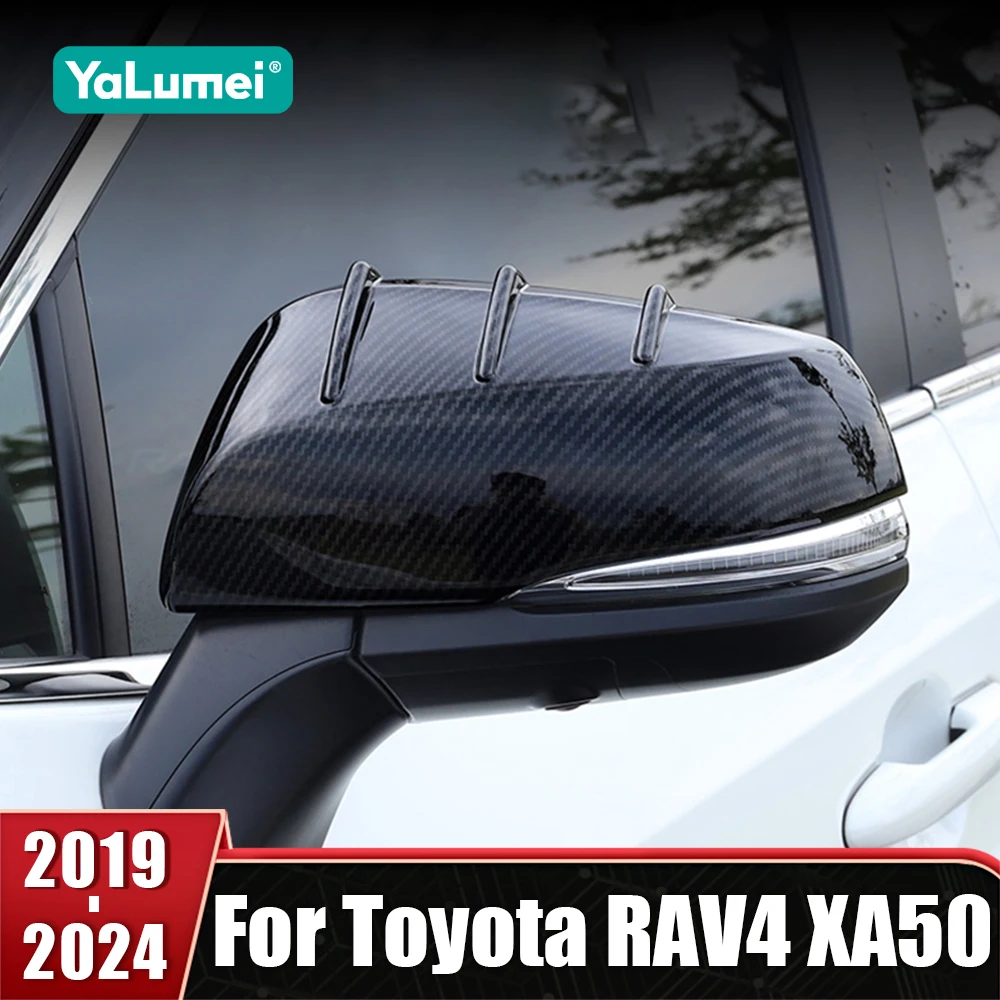 

ABS карбоновая накладка на боковое зеркало заднего вида, защитная наклейка для Toyota RAV4 XA50 2019 2020 2021 2022 2023 2024, автомобильные аксессуары