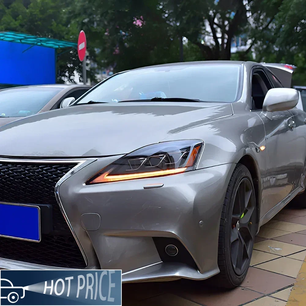 

Для Lexus Is 2006-2012 автомобильные передние фонари, обновленная высокая конфигурация, 3 линзы проектора, аксессуары, светодиодные автомобильные фары в сборе