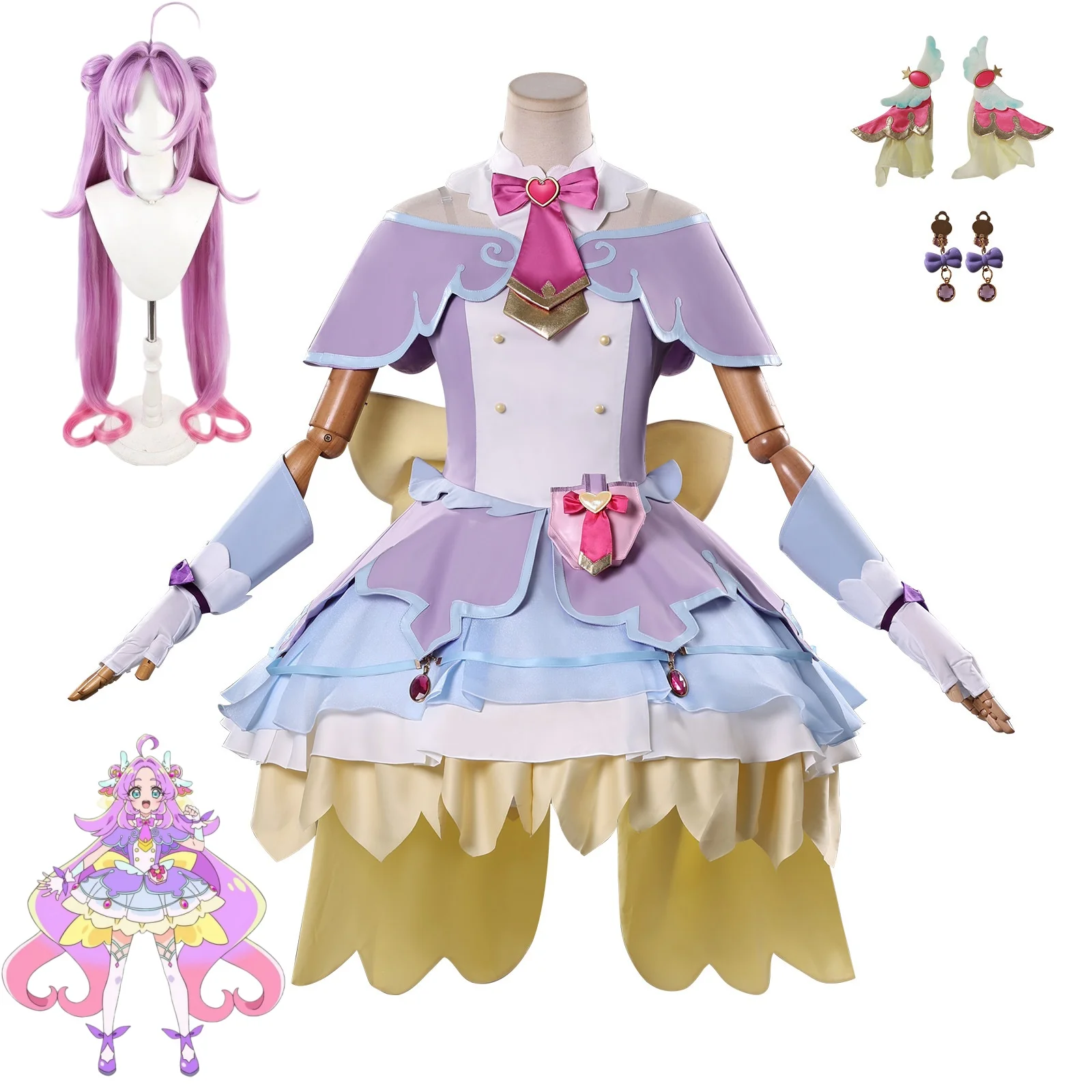 

Косплей Акечи Анны из аниме «Звездный детектив Премиум» Костюмный парик Cure Answer