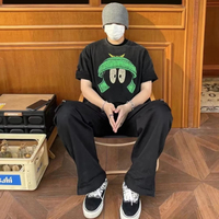 2025 Streetwear Vintage Cartoon Graphic Marvin The Martian Casual Summer Cotton  Short Sleeve Tops for Men Clothing