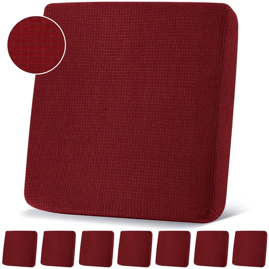 

8 эластичных чехлов для подушек садовой мебели, сменные чехлы для диванов, чехлы для сидений, мягкие чехлы для стульев, чехлы для мебели