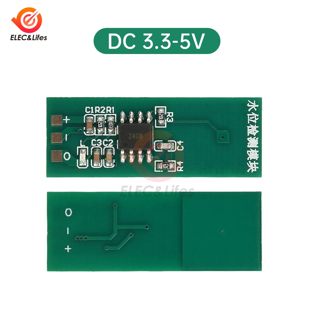 DC 3.3-5V/DC 3.3-26V Sensore del modulo di rilevamento del livello dell'acqua con interruttore tattile del livello del liquido senza contatto