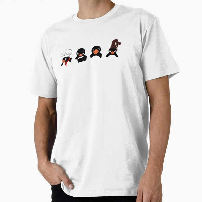 

Noot Noot Pingu meme Gift t shirt for man 1221 Cute penguin Graphic clothes All size tops S-6XL Funny cartoon Tee