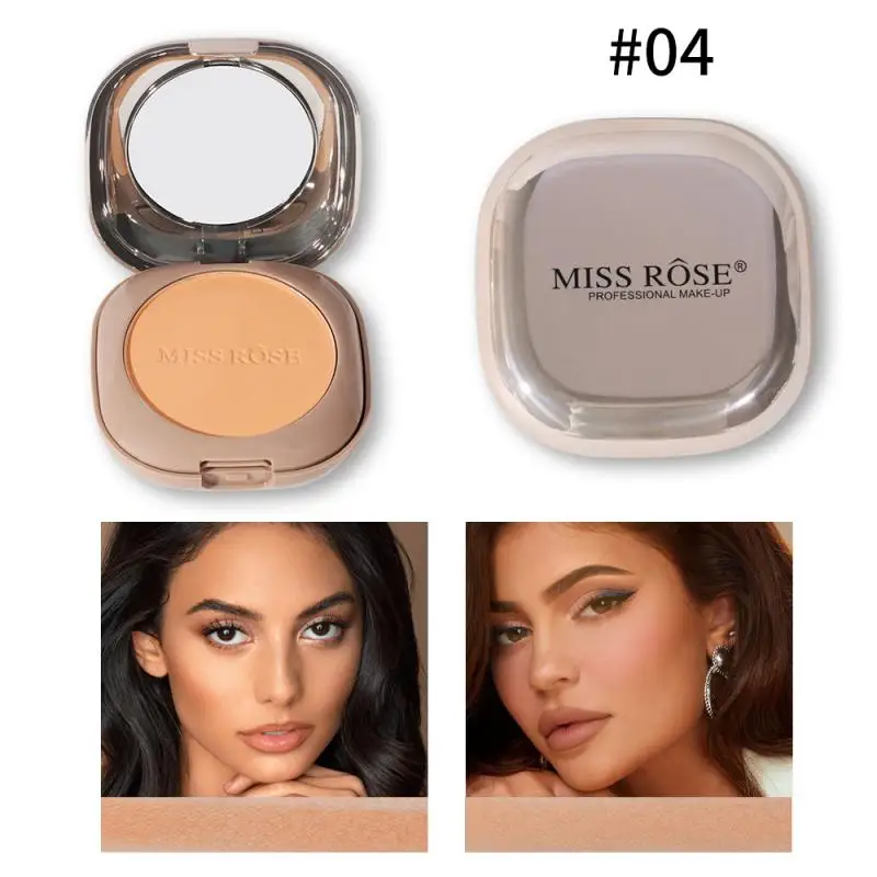 Miss Rose Honey Powder Oil Control Waterproof Double-Layer Face Repairing Biscuit Wet Dual-Use Durable Concealer  Beauty Makeup